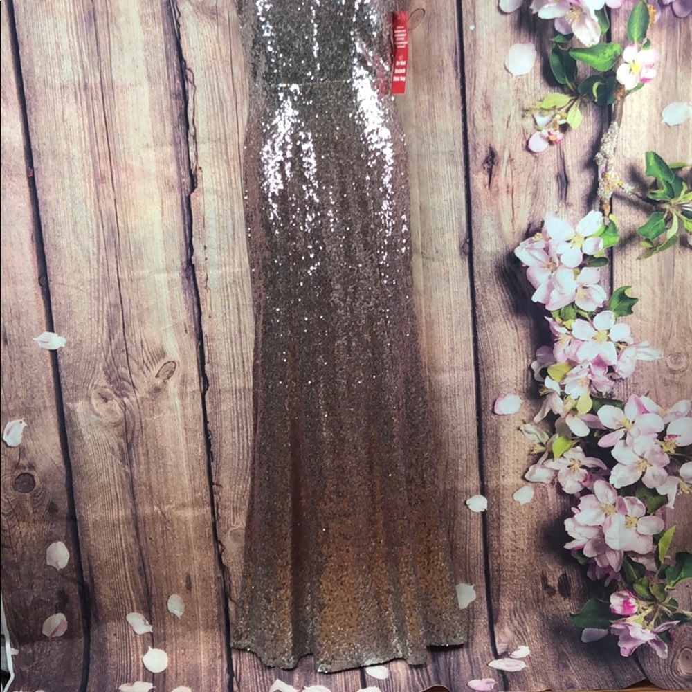 Crystal Doll sequined ombré formal dress